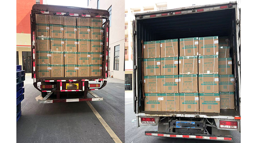 實(shí)況圖！金環(huán)電器完成國內(nèi)某知名品牌迷你洗衣機(jī)裝柜發(fā)貨